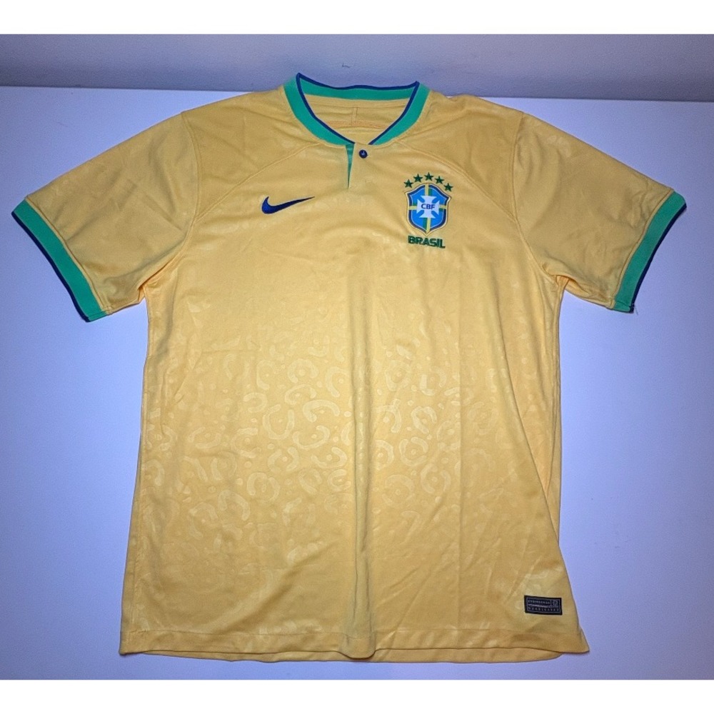 Nike Brazil Home 2022 2023 Soccer Jersey Football Shirt | Yellow | 2XL